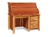 M328-RC: Rolltop Desk: Single Pedestal-Red Cedar-FS