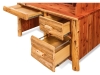 M328-RC: Rolltop Desk: Single Pedestal-Drawers-FS