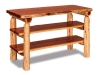 T527-RC: Flat Sofa Table w/Shelves-Red Cedar-FS
