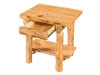 T509-RP-Log End Table-Rustic Pine-Open-FS