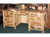 M325-RP: Double Pedestal Desk-Rustic Pine-FS