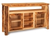 LR724-A: Log TV Cabinet w/Opening-Aspen-FS