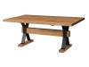 Barnloft Trestle Table with optional 1" Top with Built up edge -WW